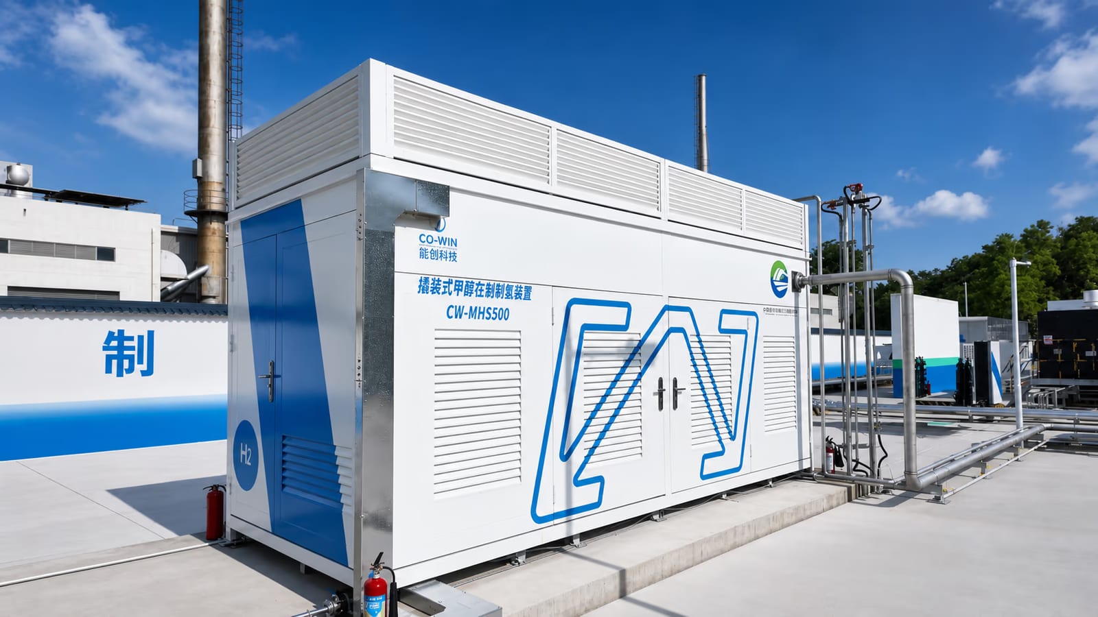 CO-WIN methanol-to-hydrogen equipment at the refueling station