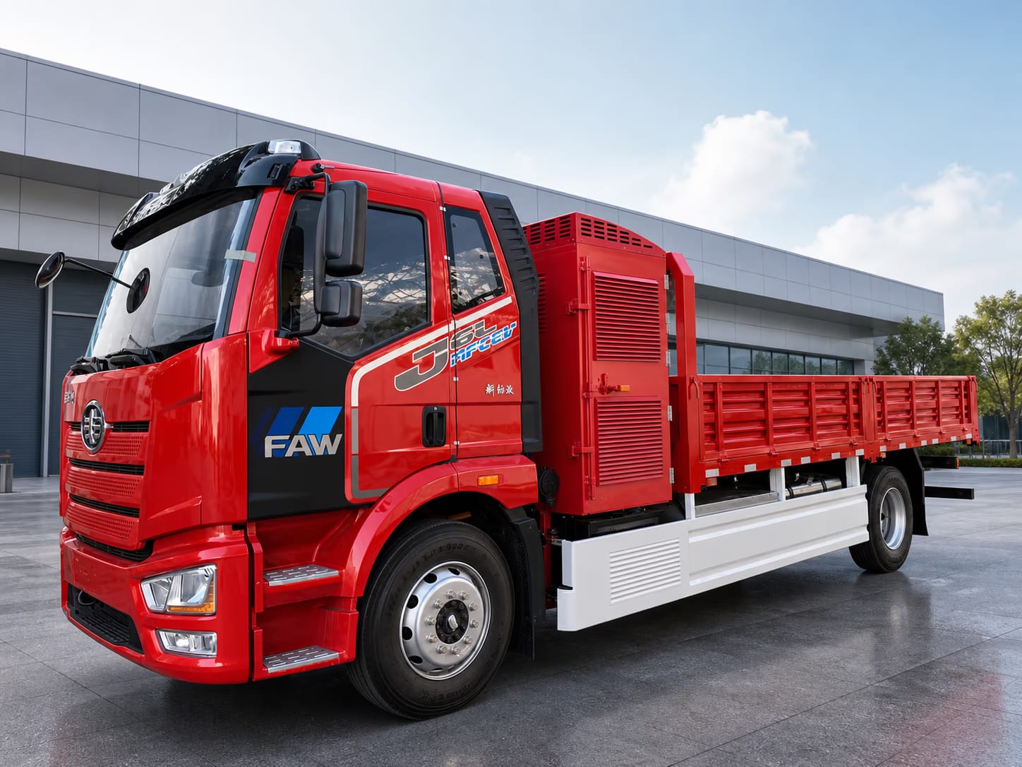 FAW Jiefang heavy-duty truck equipped with an onboard CO-WIN methanol reforming hydrogen powertrain