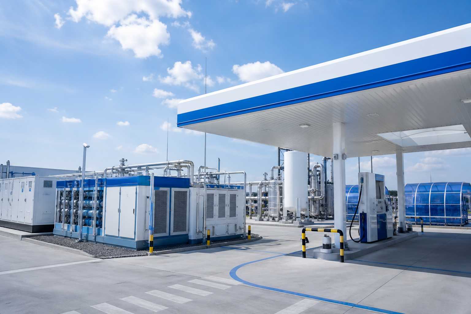 Methanol reforming hydrogen production and refueling station